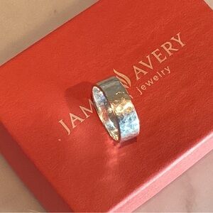 James Avery Silver hammered Ring
